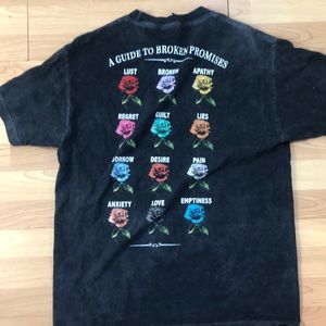 BROKEN PROMISES Black Shirt with Graphic Designs